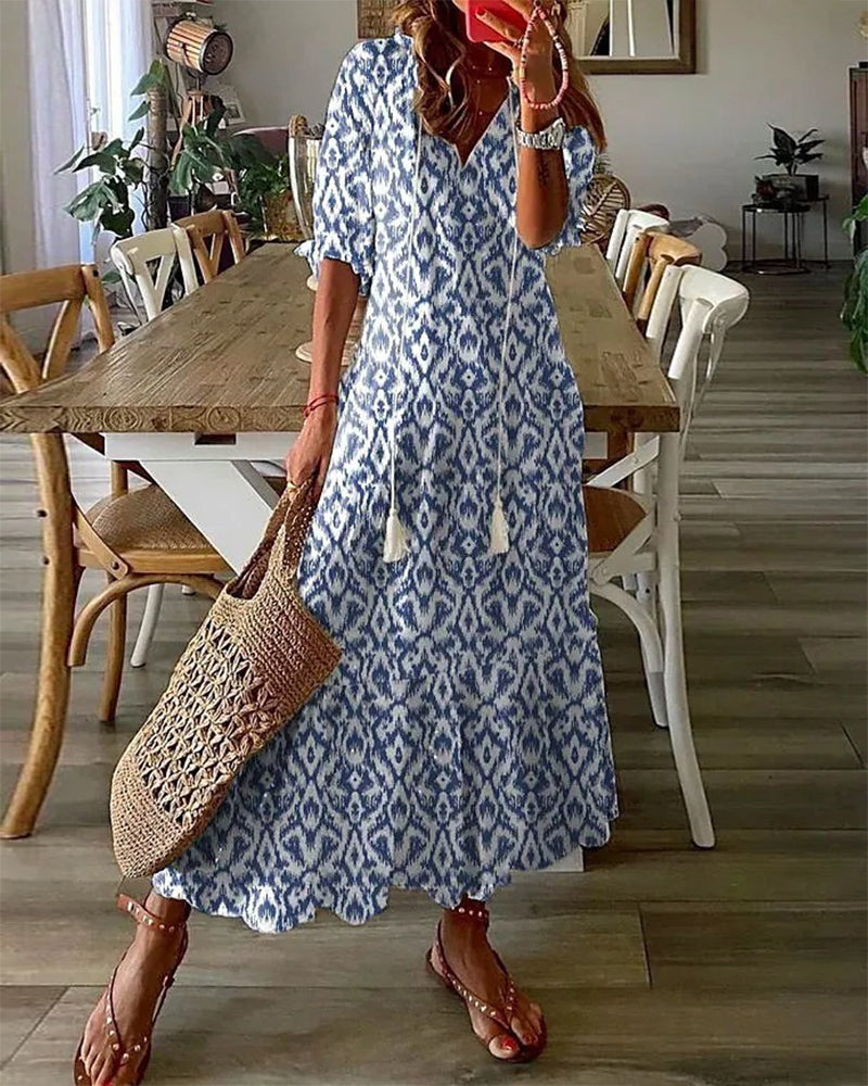 Blanche – Robe Bohème Maxi Avec Une Allure Ibiza En Coton Aérien
