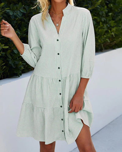 Suzanne - Robe à manches longues 100% coton avec une coupe fluide