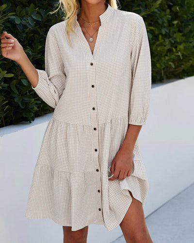 Suzanne - Robe à manches longues 100% coton avec une coupe fluide