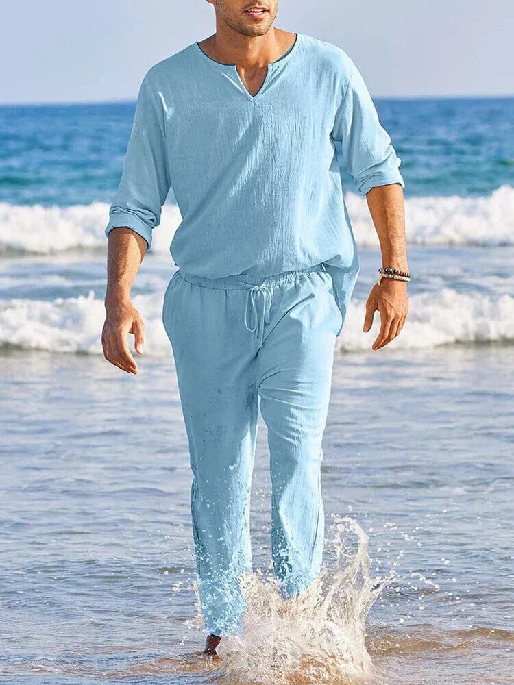 Dave - Ensemble de Pantalon et Chemise Confortable - Élégant - Hommes