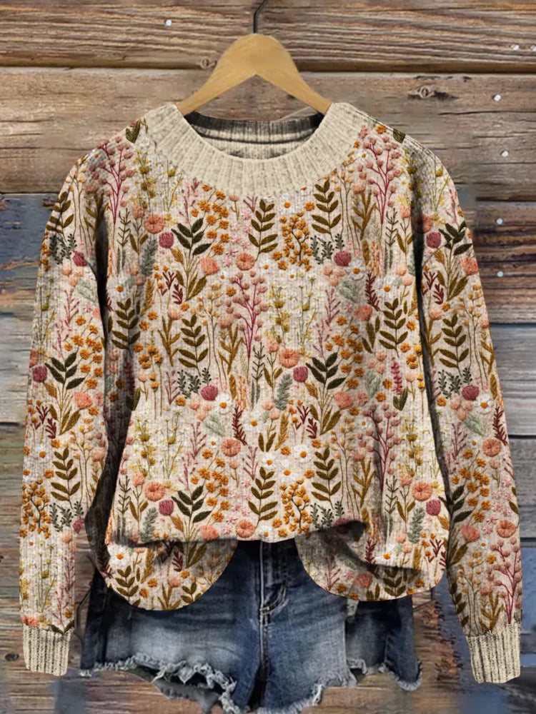Manon - Pull Avec Fleurs Brodées
