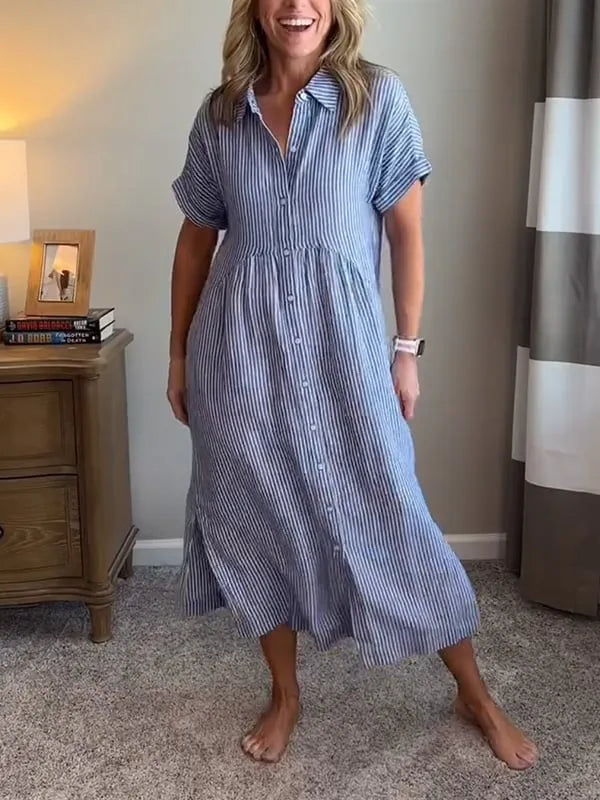 VITTORIA – Robe Chemise Élégante Décontractée