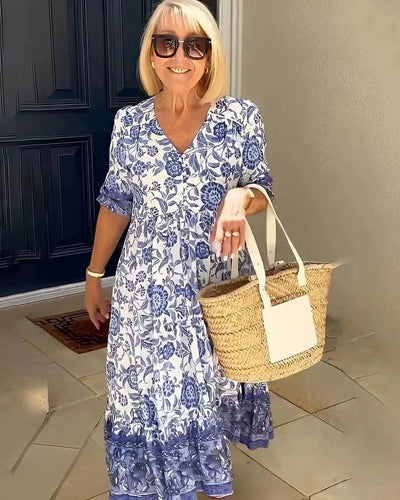 Lucinda | Robe maxi élégante avec imprimé floral