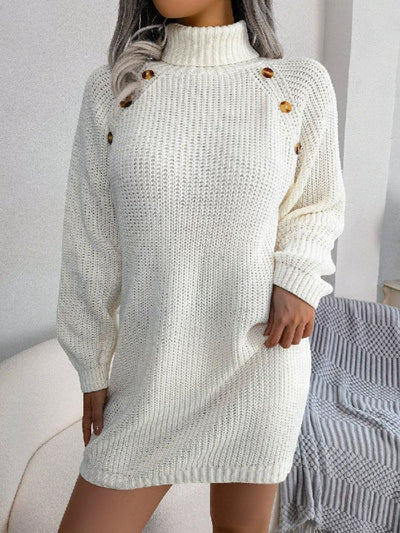Reylene - Robe Mini - Confortable - Col roulé - Femmes