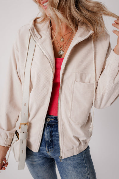 Fiona – Veste En Velours Côtelé Décontractée Avec Capuche Pour Un Style Relax