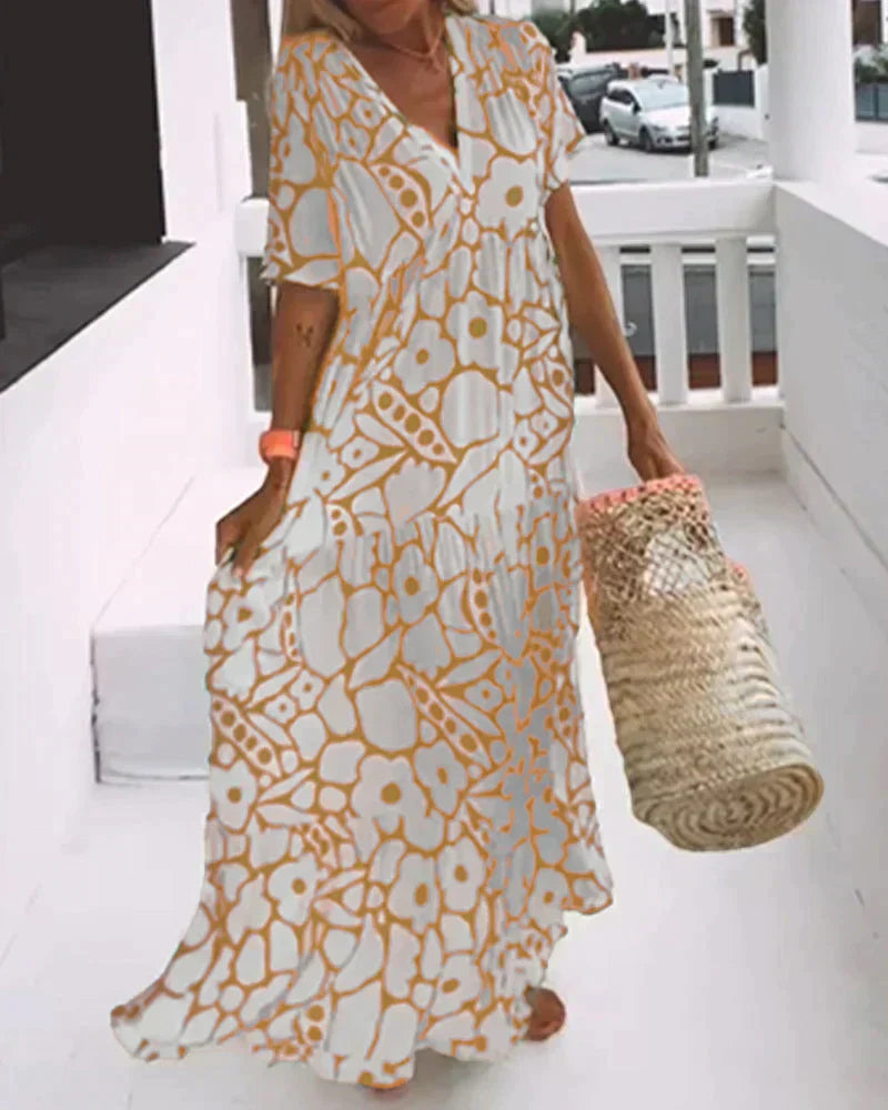 CHRISTINE – Robe Maxi Été Élégante