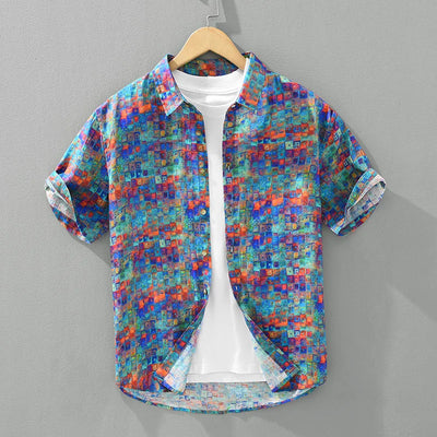 Tjerk - Chemise en Lin Imprimée - Stylé - Hommes