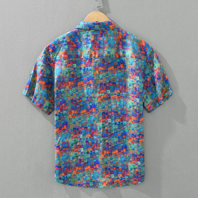 Tjerk - Chemise en Lin Imprimée - Stylé - Hommes