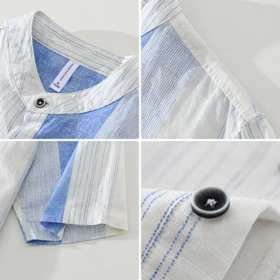 Finnegan - Chemise en Lin - Rayé - Hommes