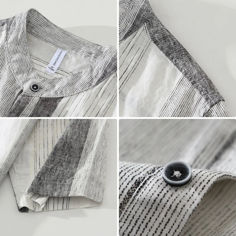 Finnegan - Chemise en Lin - Rayé - Hommes