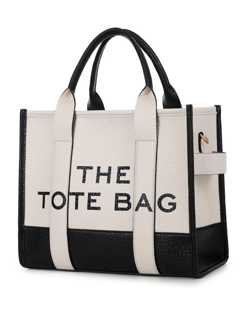 Justine - Sac Fourre-Tout Tendance Avec Coutures Bicolores