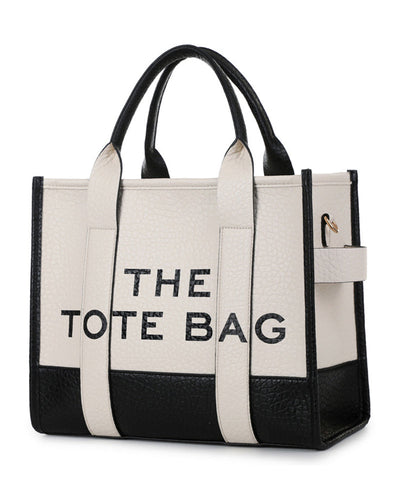 Justine - Sac Fourre-Tout Tendance Avec Coutures Bicolores