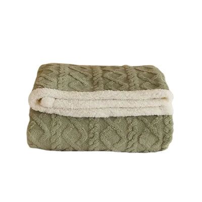 WarmWool - Couverture hiver laine d’agneau épaisse