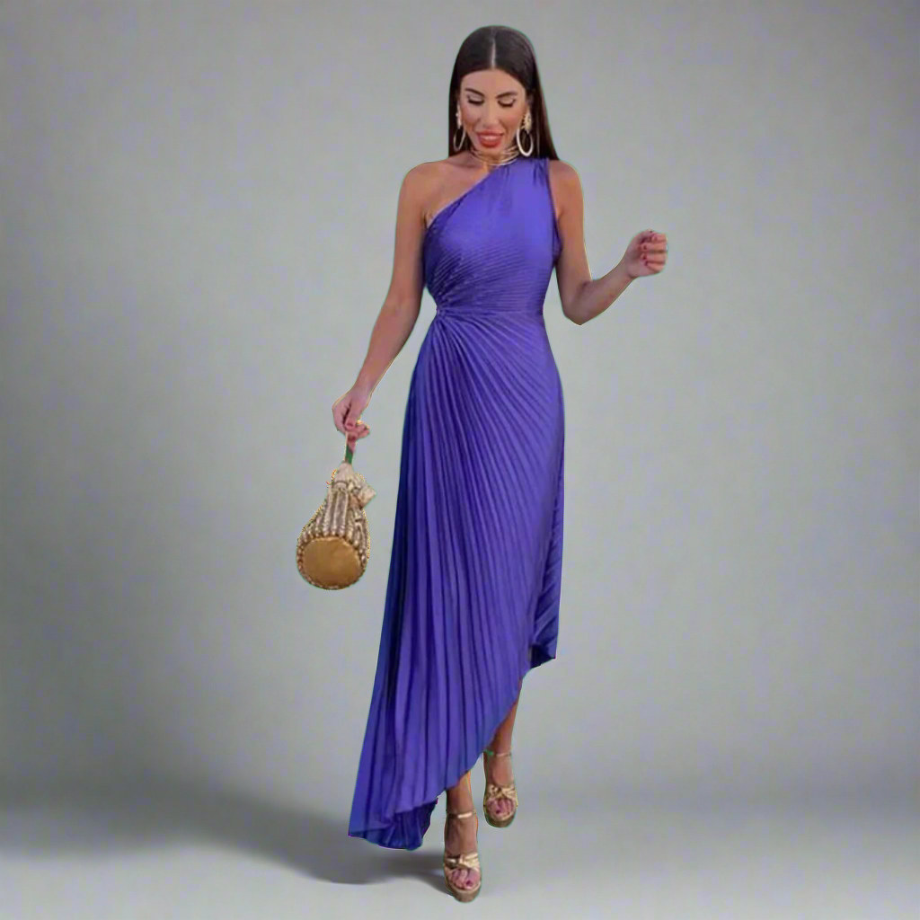 Drosmara | Robe midi avec élégance sans épaules