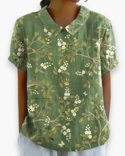 Blouse Florale Décontractée pour Femme | Légère et Libre