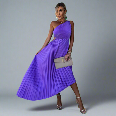 Drosmara | Robe midi avec élégance sans épaules