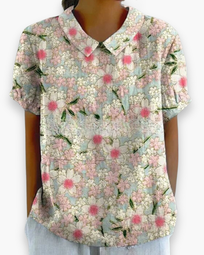 Blouse Florale Décontractée pour Femme | Légère et Libre