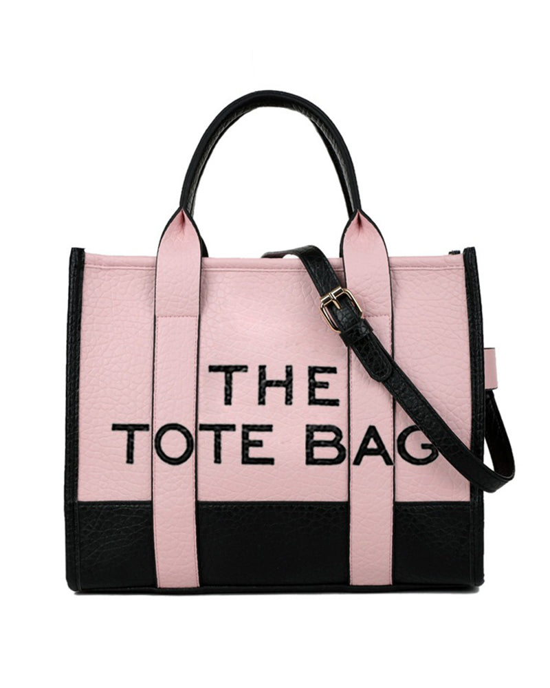 Justine - Sac Fourre-Tout Tendance Avec Coutures Bicolores