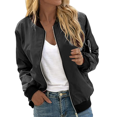 Émilie - Blouson Bomber Léger Avec Fermeture Éclair