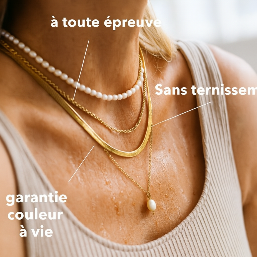 Collier ras-du-cou perles d’eau douce