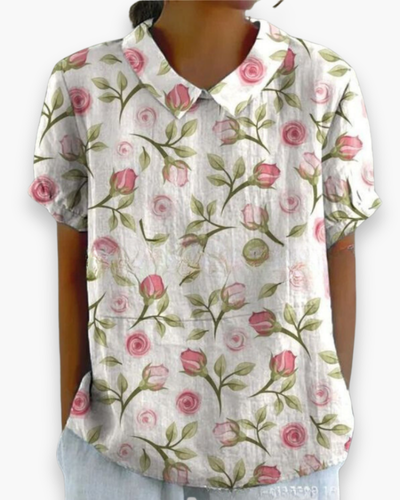 Blouse Florale Décontractée pour Femme | Légère et Libre