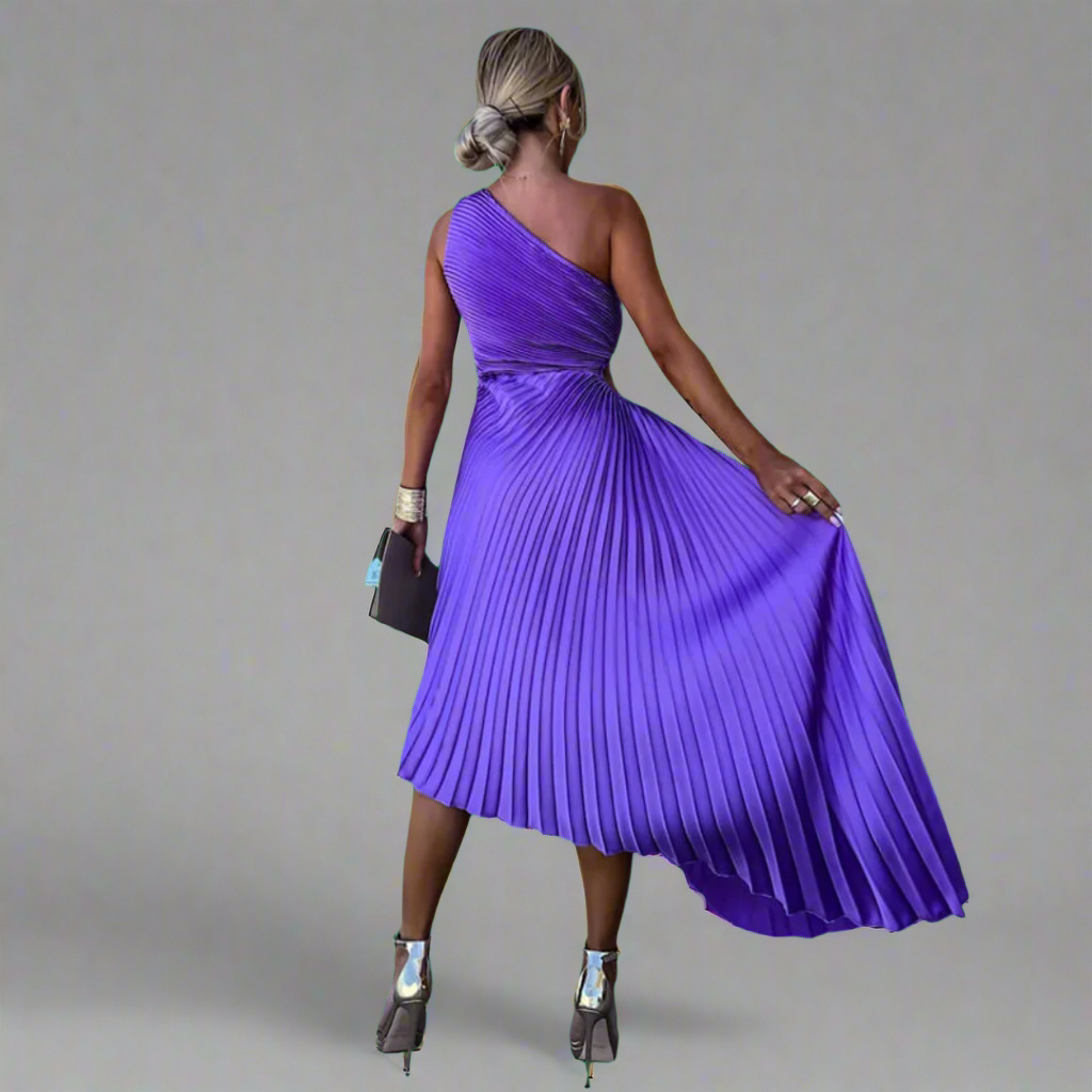 Drosmara | Robe midi avec élégance sans épaules