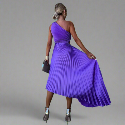 Drosmara | Robe midi avec élégance sans épaules