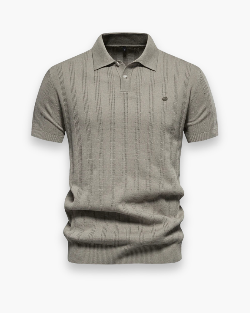 Polo élégant côtelé pour homme | Flatteur et respirant