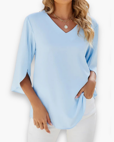 Blouse élégante femme | Col en V