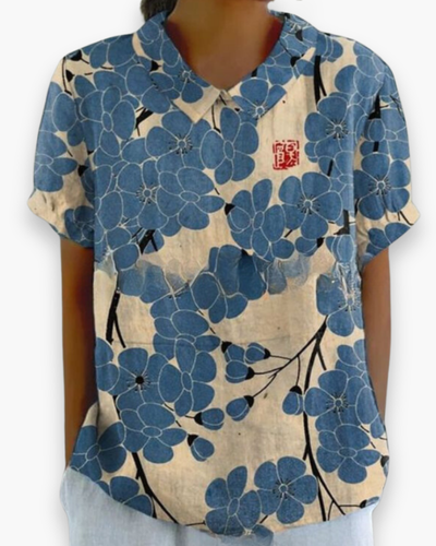 Blouse Florale Décontractée pour Femme | Légère et Libre