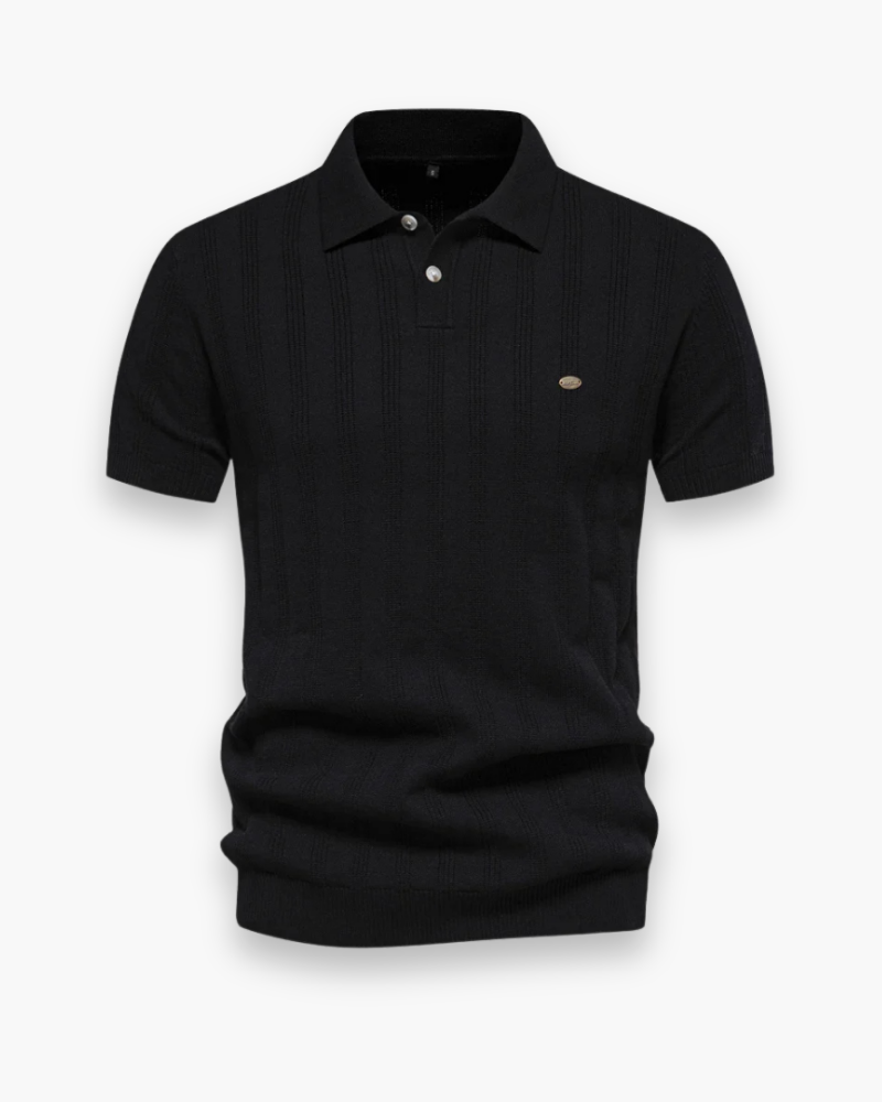 Polo élégant côtelé pour homme | Flatteur et respirant