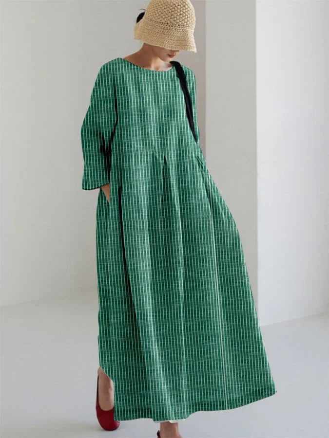 OLIVIA™ - ROBE DE CASIER VINTAGE GESTRIPTES