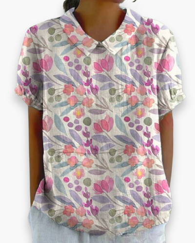 Blouse Florale Décontractée pour Femme | Légère et Libre