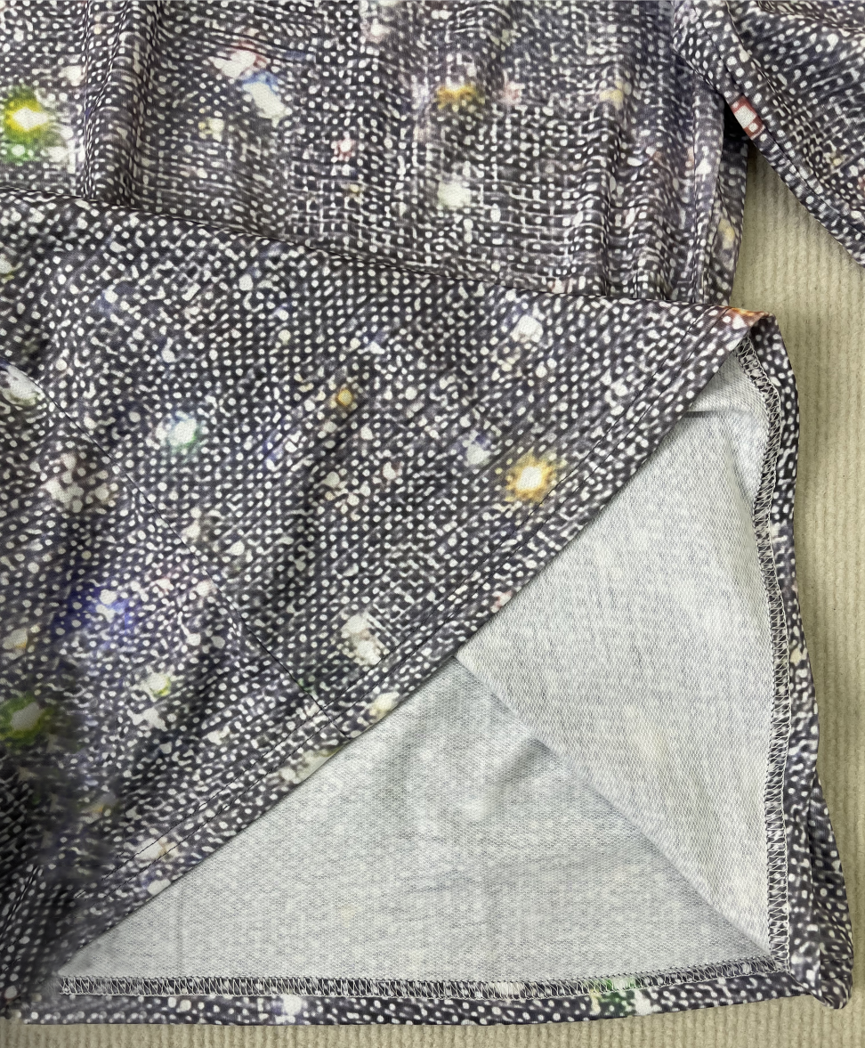 Chloé - Top Argenté Métallique Avec Imprimé Disco Glitter, Col En V Et Manches Longues