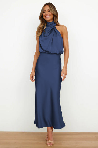 Lydia | Robe longue à col halter