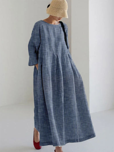 OLIVIA™ - ROBE DE CASIER VINTAGE GESTRIPTES