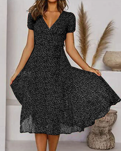 Élise - Robe En Mousseline À Imprimé Floral Et Col En V