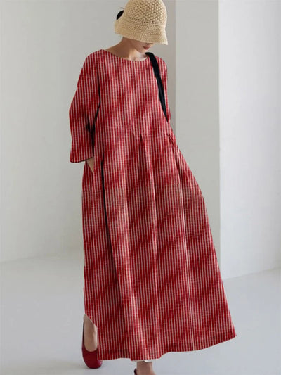OLIVIA™ - ROBE DE CASIER VINTAGE GESTRIPTES
