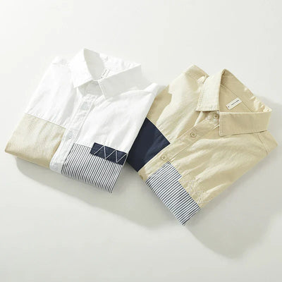 Nathaniel - Chemise Patchwork - Décontracté - Hommes