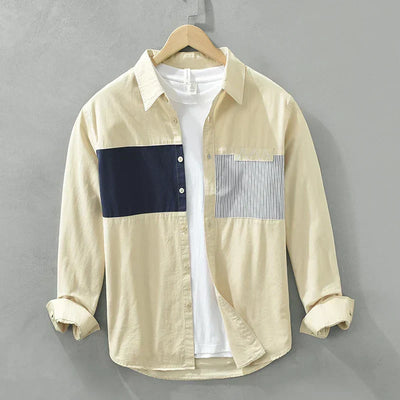 Nathaniel - Chemise Patchwork - Décontracté - Hommes