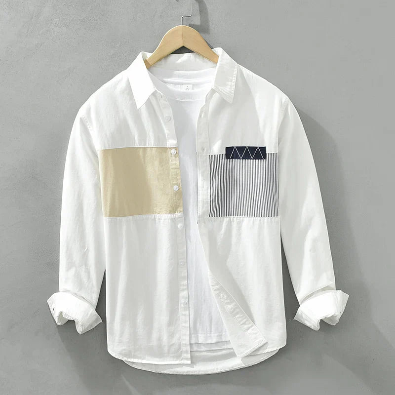 Nathaniel - Chemise Patchwork - Décontracté - Hommes