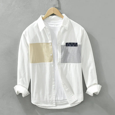 Nathaniel - Chemise Patchwork - Décontracté - Hommes