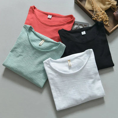 Jef - T-shirt en coton à manches longues - Décontracté - Hommes