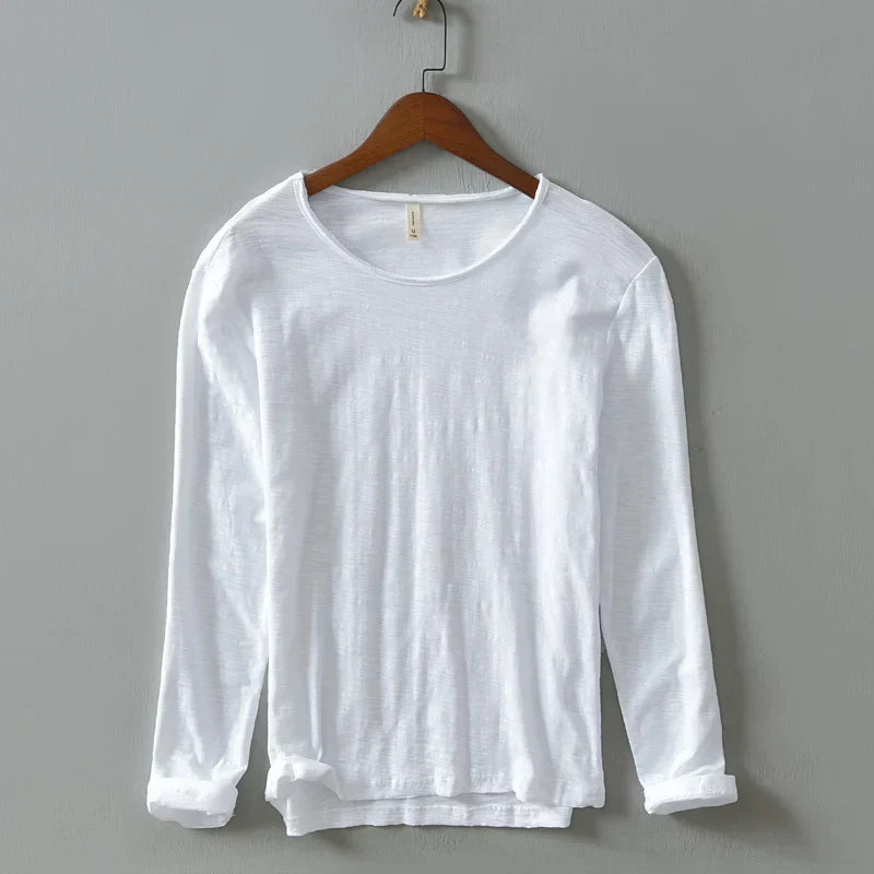 Jef - T-shirt en coton à manches longues - Décontracté - Hommes