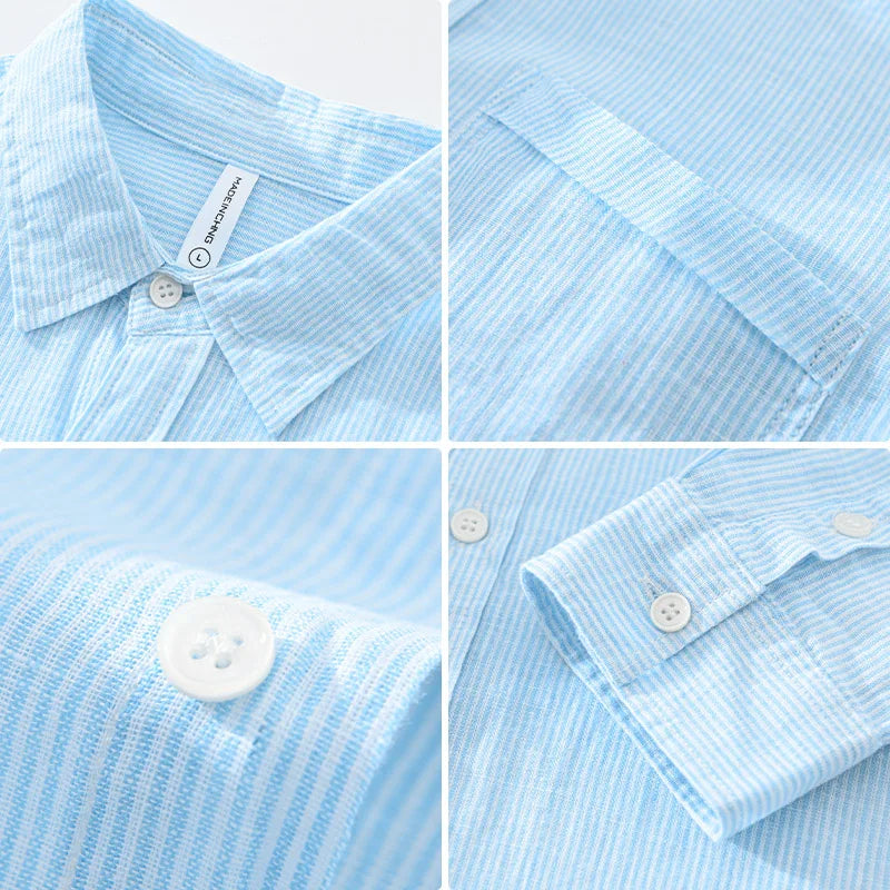 Brice - Chemise en lin - Décontracté - Hommes