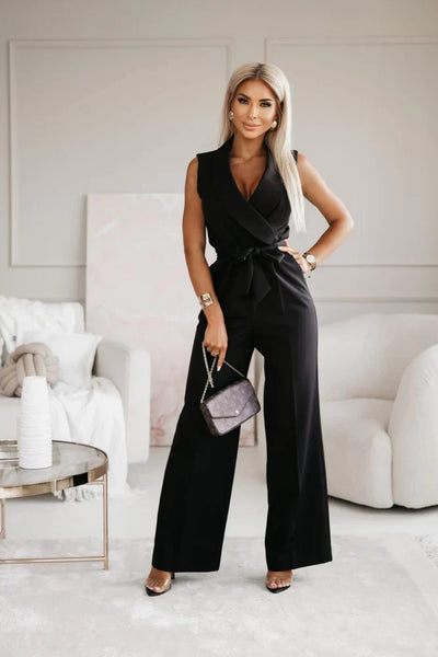 Terilynn - Salopette Festive - Style Drapé Et Pantalons Amples - Femmes