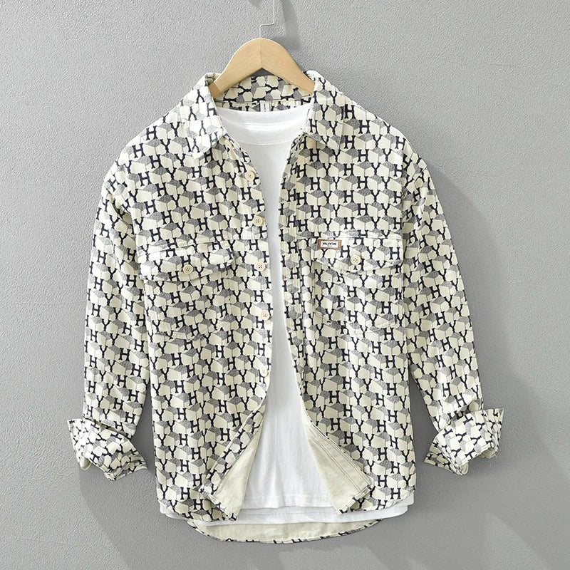 Colton - Chemise avec imprimé lettres - Décontracté - Hommes