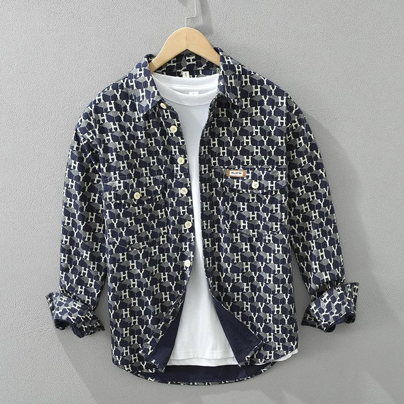 Colton - Chemise avec imprimé lettres - Décontracté - Hommes