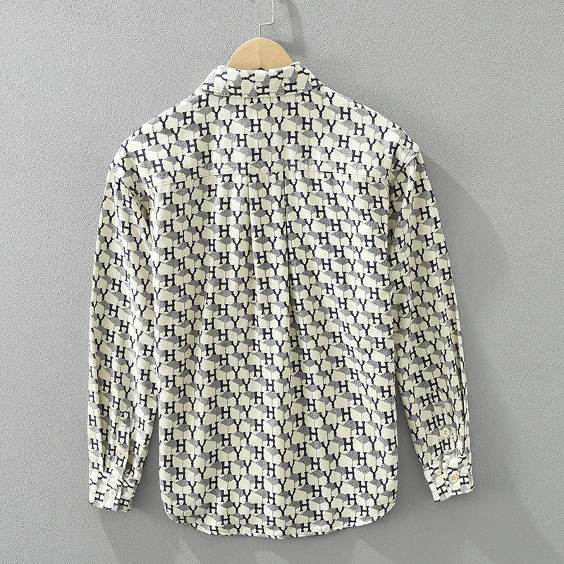 Colton - Chemise avec imprimé lettres - Décontracté - Hommes