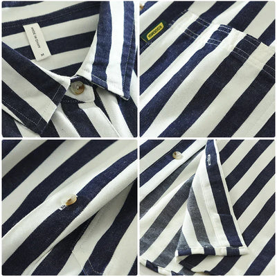 Hunter - Chemise décontractée à rayures - Confortable - Hommes